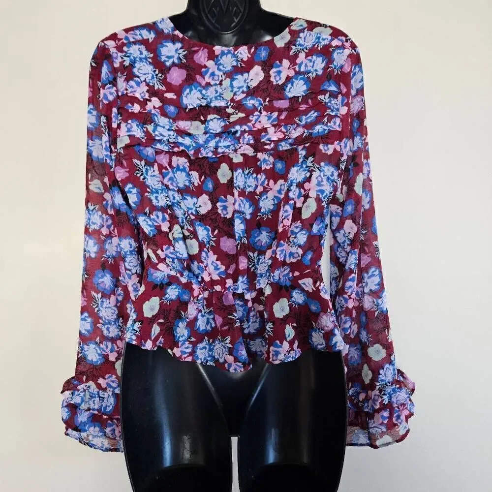NWT Free People Maybel Blouse in Shiraz